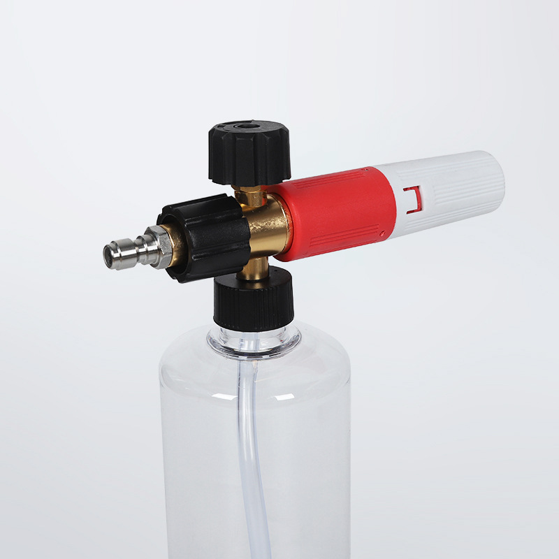 Pot de mousse de lave-auto en forme de secteur transparent à haute pression