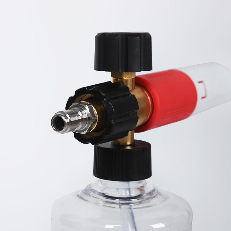 Pot de mousse de lave-auto en forme de secteur transparent à haute pression