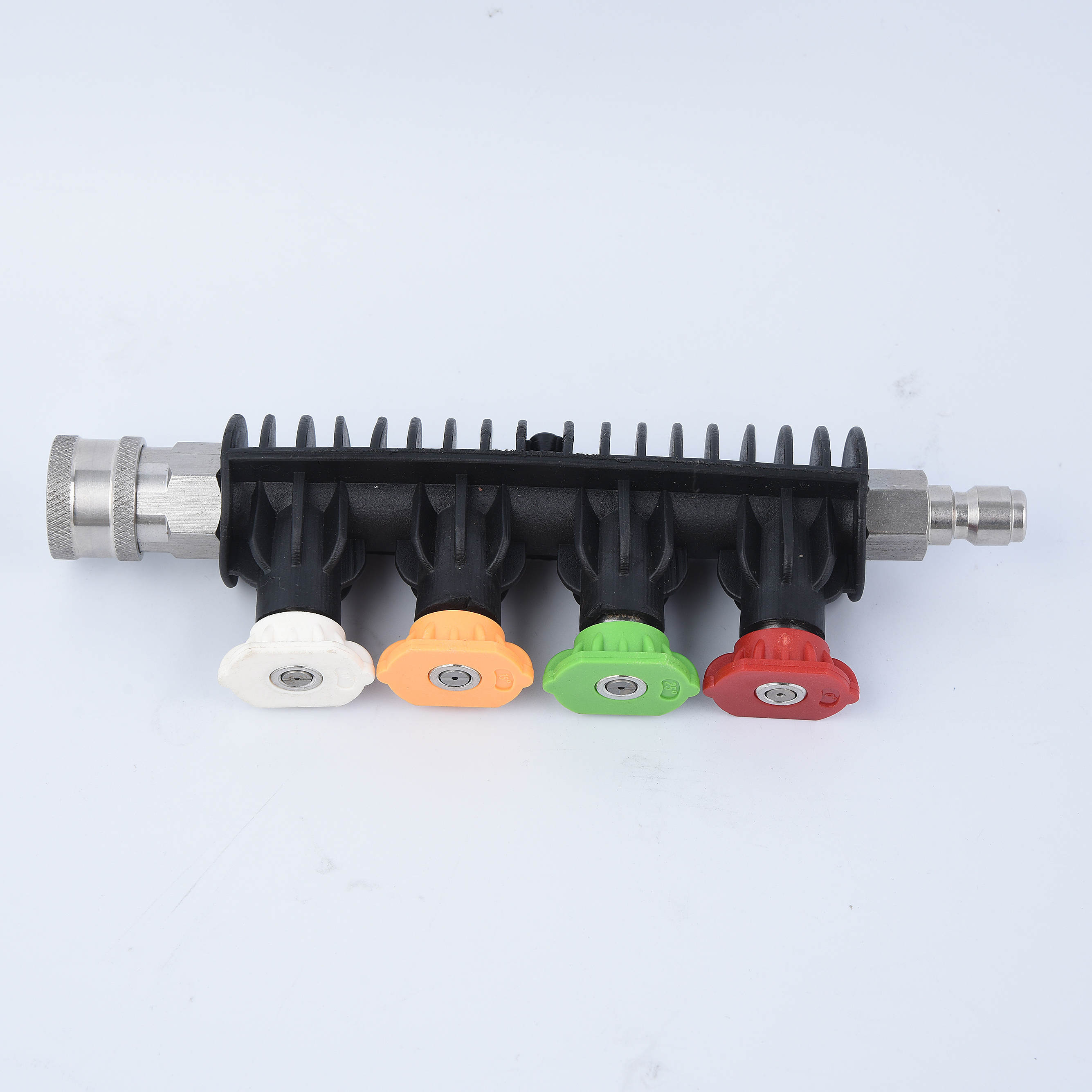 Lance rapide en acier inoxydable avec un support de buse et 4 buses de laveuse de pression